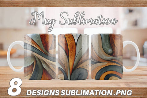 Mug Wrap Wood Wave Texture Sublimation artnoy 