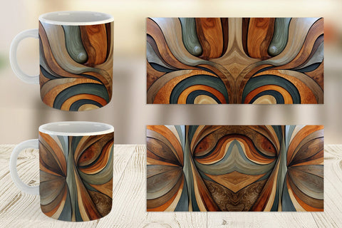 Mug Wrap Wood Wave Texture Sublimation artnoy 