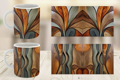 Mug Wrap Wood Wave Texture Sublimation artnoy 