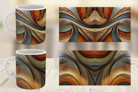 Mug Wrap Wood Wave Texture Sublimation artnoy 
