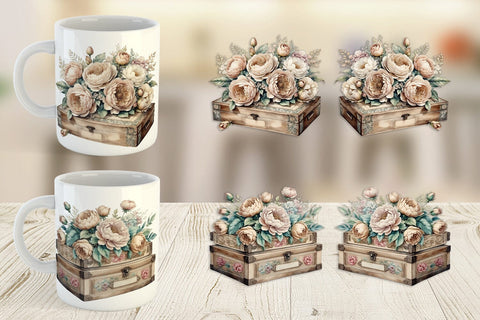 Mug Wrap Wooden Cigar Box Sublimation artnoy 