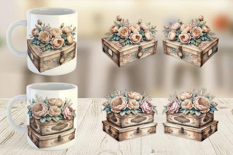 Mug Wrap Wooden Cigar Box Sublimation artnoy 