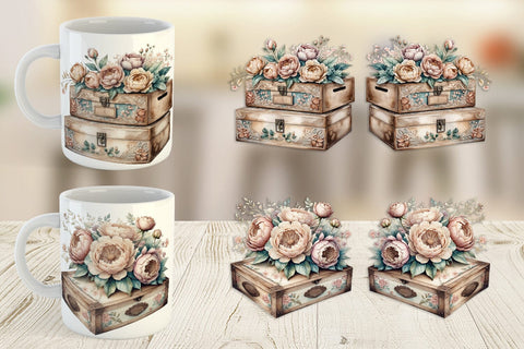 Mug Wrap Wooden Cigar Box Sublimation artnoy 