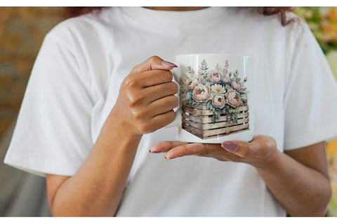 Mug Wrap Wooden Crate Sublimation artnoy 