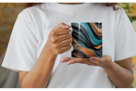 Mug Wrap Wooden Waves Sublimation artnoy 