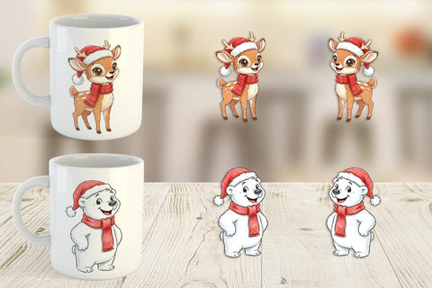 Mug Wrap Woodland Animals Sublimation artnoy 