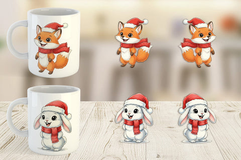 Mug Wrap Woodland Animals Sublimation artnoy 