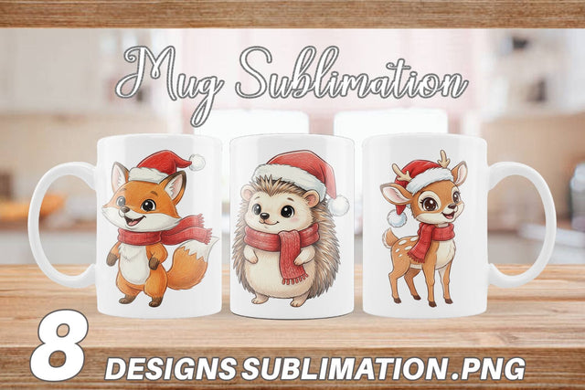 Mug Wrap Woodland Animals Sublimation artnoy 
