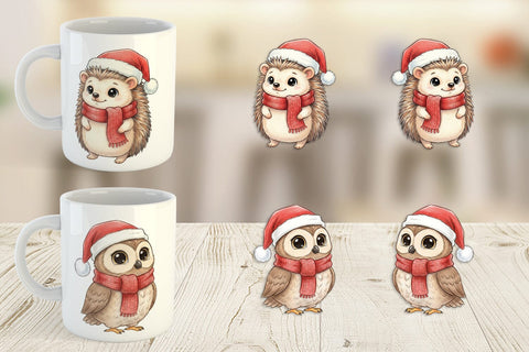 Mug Wrap Woodland Animals Sublimation artnoy 