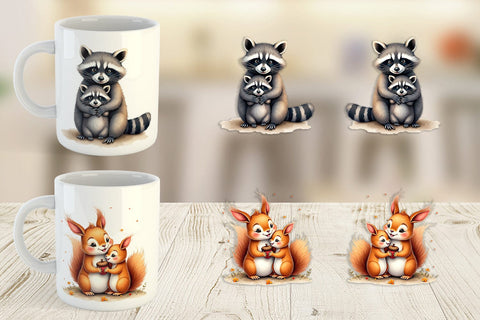 Mug Wrap Woodland Babies Sublimation artnoy 