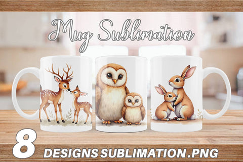 Mug Wrap Woodland Babies Sublimation artnoy 