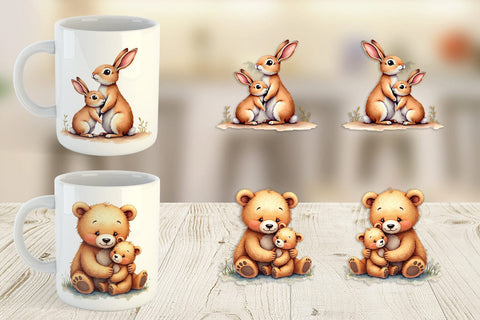 Mug Wrap Woodland Babies Sublimation artnoy 