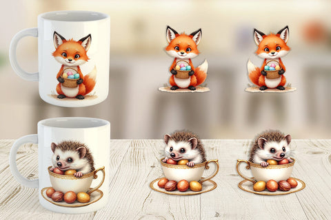 Mug Wrap Woodland Easter Friends Sublimation artnoy 