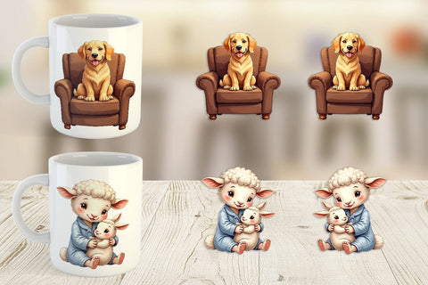 Mug Wrap Woodland Healthcare Heroes Medical Animal Sublimation artnoy 