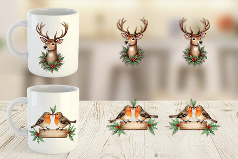 Mug Wrap Woodland Whimsy Sublimation artnoy 