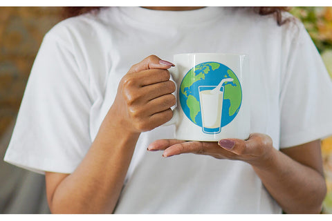 Mug Wrap World with Milk Glass Sublimation artnoy 