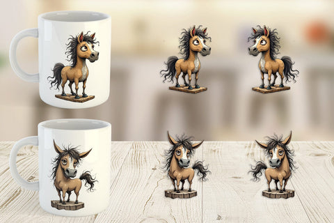 Mug Wrap Wrecked Nutcracker Horse Sublimation artnoy 