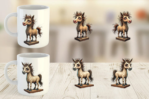 Mug Wrap Wrecked Nutcracker Horse Sublimation artnoy 