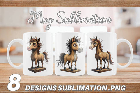 Mug Wrap Wrecked Nutcracker Horse Sublimation artnoy 