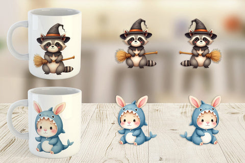 Mug Wrap Wrong Costume Baby Animals Sublimation artnoy 