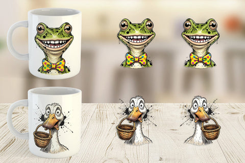 Mug Wrap Zany Easter Animal Sublimation artnoy 