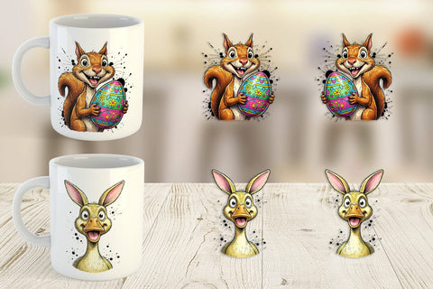 Mug Wrap Zany Easter Animal Sublimation artnoy 