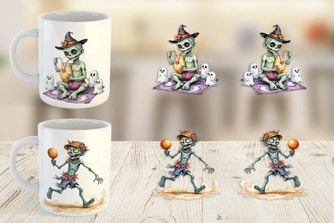 Mug Wrap Zany Zombie Escapades Sublimation artnoy 