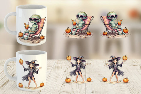 Mug Wrap Zany Zombie Escapades Sublimation artnoy 