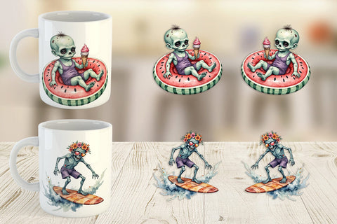 Mug Wrap Zany Zombie Escapades Sublimation artnoy 