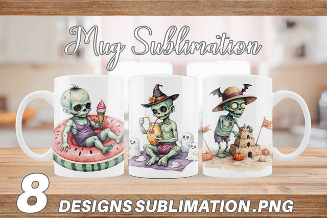 Mug Wrap Zany Zombie Escapades Sublimation artnoy 