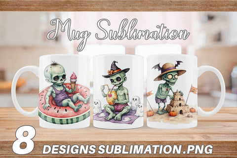 Mug Wrap Zany Zombie Escapades Sublimation artnoy 