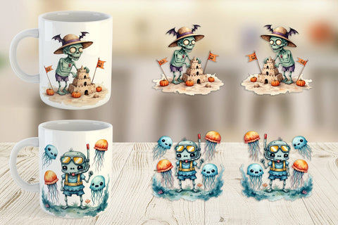 Mug Wrap Zany Zombie Escapades Sublimation artnoy 