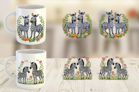 Mug Wrap Zebra Embroidery Sublimation artnoy 