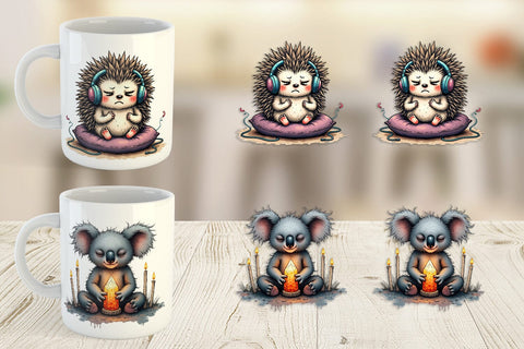 Mug Wrap Zen Fail Critters Sublimation artnoy 