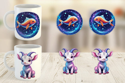 Mug Wrap Zodiac Babies Sublimation artnoy 