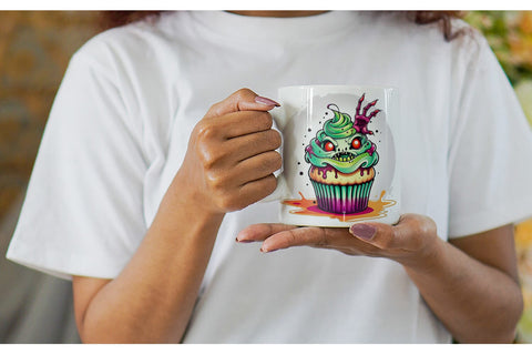 Mug Wrap Zombie Cupcake Sticker Sublimation artnoy 
