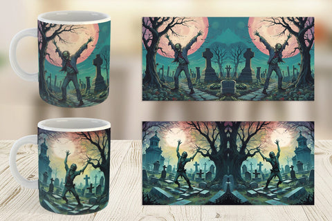 Mug Wrap Zombie Halloween Sublimation artnoy 