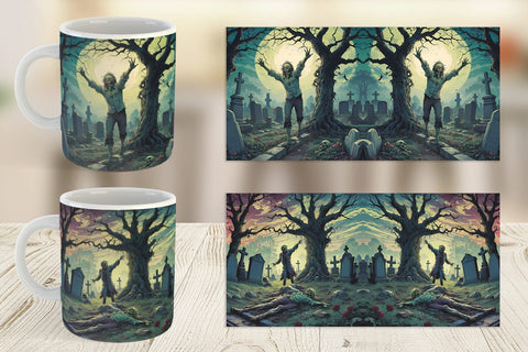 Mug Wrap Zombie Halloween Sublimation artnoy 