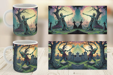 Mug Wrap Zombie Halloween Sublimation artnoy 