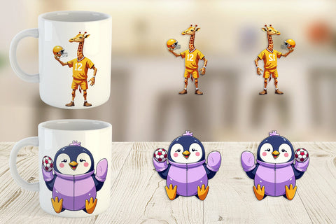 Mug Wrap Zoo Football Team Sublimation artnoy 