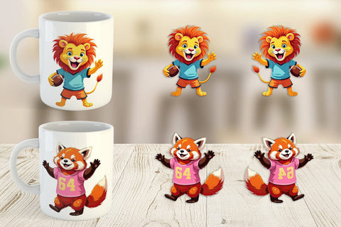 Mug Wrap Zoo Football Team Sublimation artnoy 