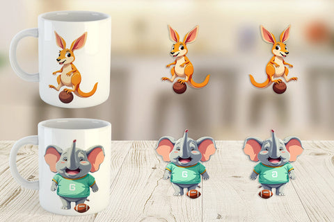 Mug Wrap Zoo Football Team Sublimation artnoy 