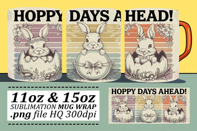 Mug wraps for special occasions, impress your friends! , Easter Sublimation afrosvg 