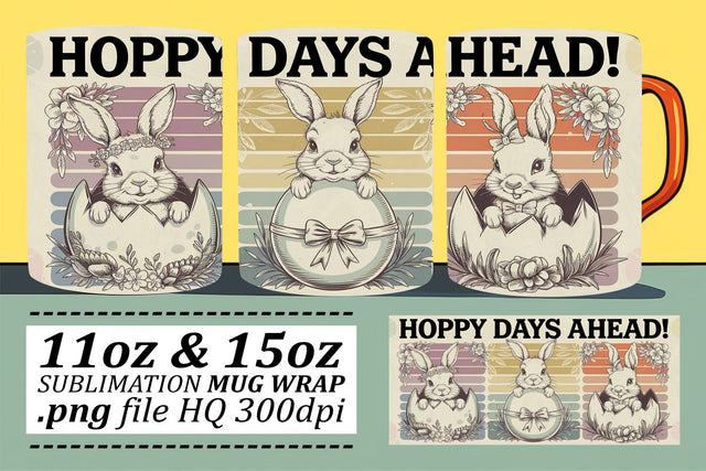 Mug wraps for special occasions, impress your friends! , Easter Sublimation afrosvg 