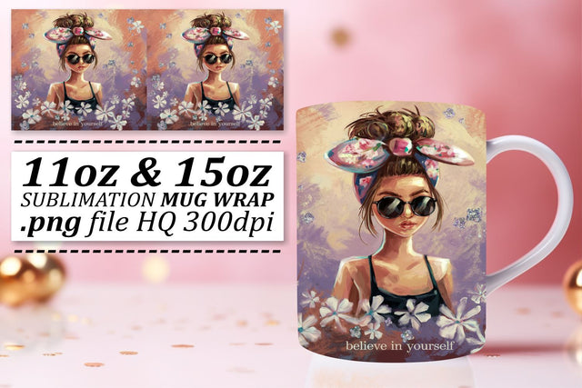 Mug wraps for special occasions, impress your friends! , Woman Sublimation afrosvg 