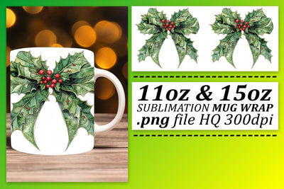 Mug wraps for sublimation, create beautiful drinkware! , Bow Sublimation afrosvg 