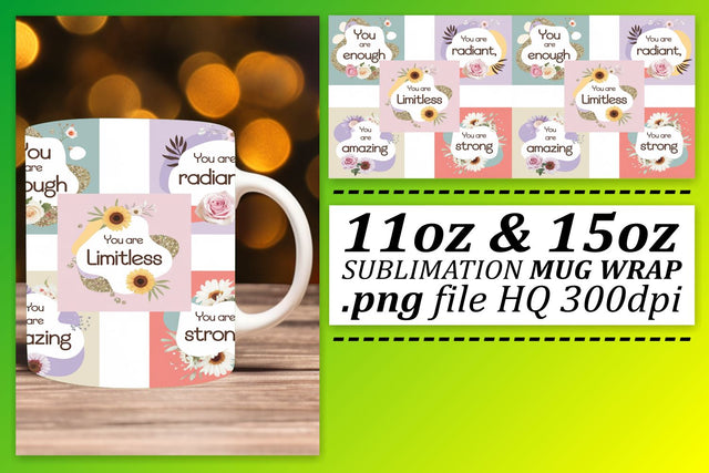 Mug wraps for sublimation, create beautiful drinkware! , Quote Sublimation afrosvg 