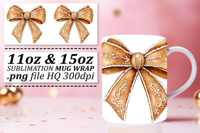Mug wraps for sublimation, elevate your creativity! , Bow Sublimation afrosvg 