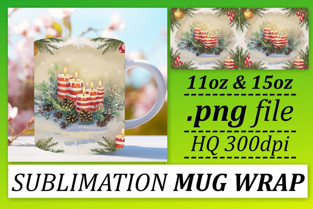 Mug wraps for sublimation, elevate your creativity! , Christmas Sublimation afrosvg 