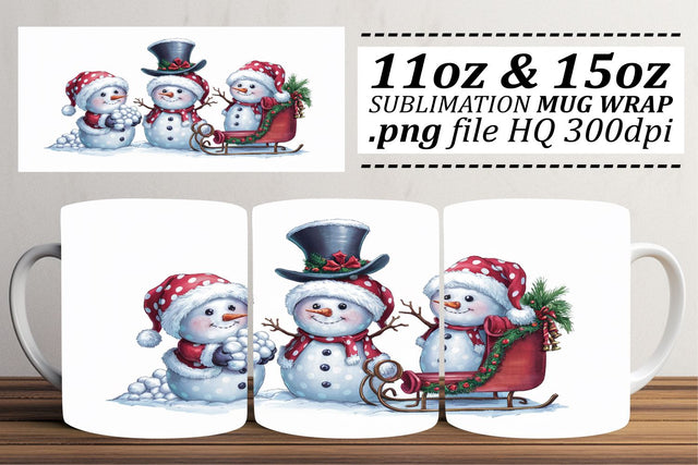 Mug wraps for sublimation, elevate your creativity! , Christmas Sublimation afrosvg 